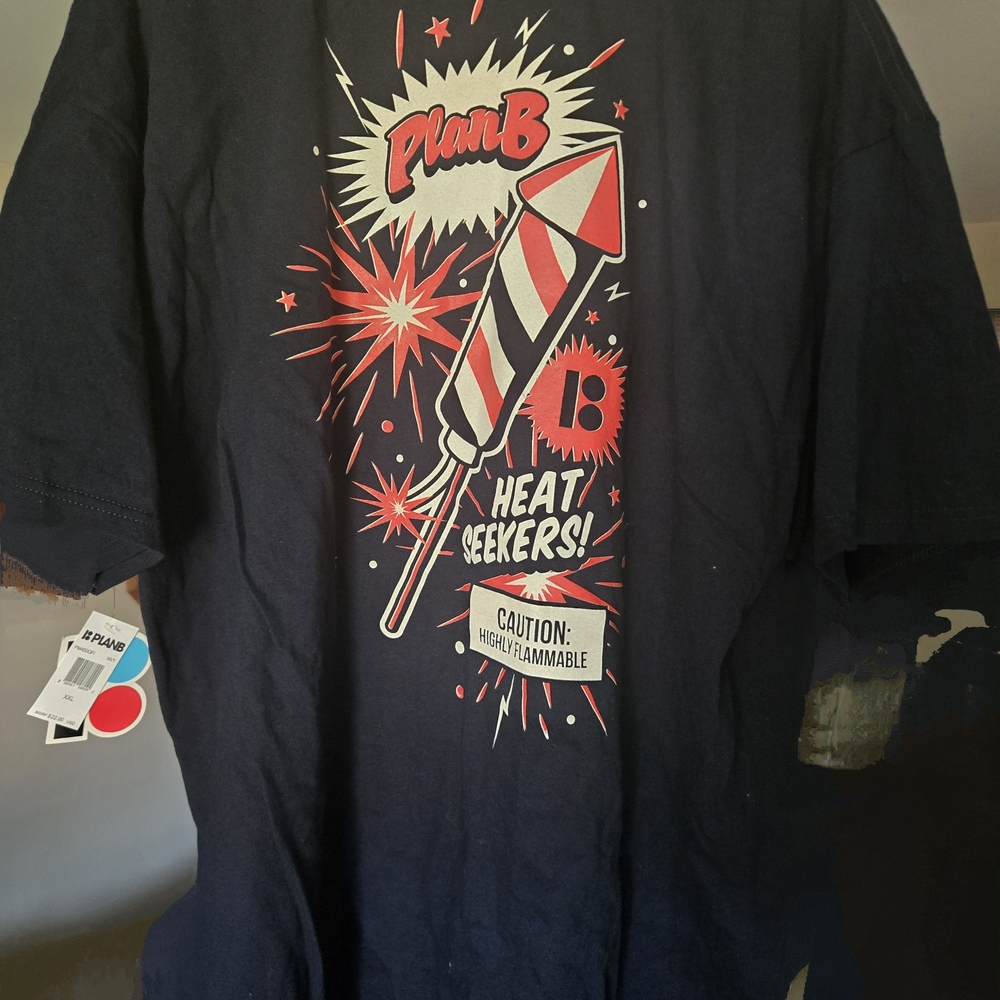 PlanB Skateboards Blue Short Sleeve XXL Tee with Decorative Logo